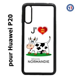 Coque pour Huawei P20 J'aime la Normandie - vache normande