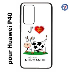 Coque pour Huawei P40 J'aime la Normandie - vache normande