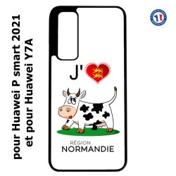 Coque pour Huawei P Smart 2021 J'aime la Normandie - vache normande
