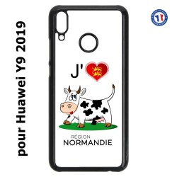 Coque pour Huawei Y9 2019 J'aime la Normandie - vache normande