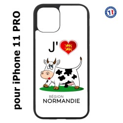 Coque pour Iphone 11 PRO J'aime la Normandie - vache normande