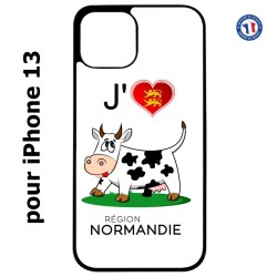 Coque pour iPhone 13 J'aime la Normandie - vache normande