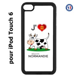 Coque pour IPOD TOUCH 6 J'aime la Normandie - vache normande