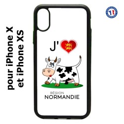 Coque pour IPHONE X et IPHONE XS J'aime la Normandie - vache normande