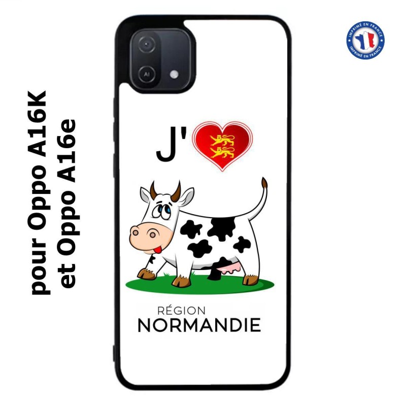 Coque pour Oppo A16K et Oppo A16e J'aime la Normandie - vache normande