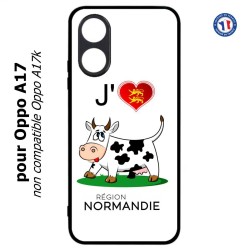 Coque pour Oppo A17 - J'aime la Normandie - vache normande
