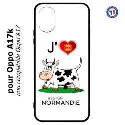 Coque pour Oppo A17k - J'aime la Normandie - vache normande