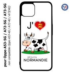 Coque pour Oppo A53-5G / A72-5G / A73-5G - J'aime la Normandie - vache normande