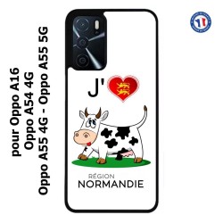 Coque pour Oppo A55 4G et A55 5G J'aime la Normandie - vache normande