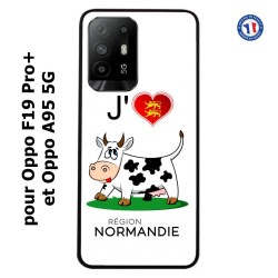 Coque pour Oppo F19 Pro+ J'aime la Normandie - vache normande