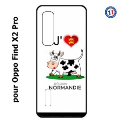 Coque pour Oppo Find X2 PRO J'aime la Normandie - vache normande