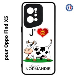 Coque pour Oppo Find X5 J'aime la Normandie - vache normande