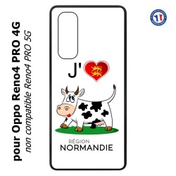 Coque pour Oppo Reno4 PRO 4G J'aime la Normandie - vache normande