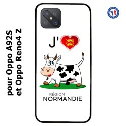 Coque pour Oppo Reno4 Z J'aime la Normandie - vache normande