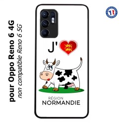 Coque pour Oppo Reno 6 4G J'aime la Normandie - vache normande