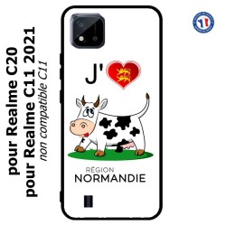 Coque pour Realme C20 et C11 2021 J'aime la Normandie - vache normande