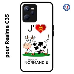 Coque pour Realme C35 J'aime la Normandie - vache normande