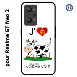 Coque pour Realme GT Neo 2 J'aime la Normandie - vache normande