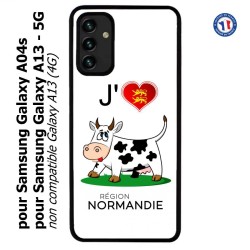 Coque pour Samsung Galaxy A13 - 5G et A04s J'aime la Normandie - vache normande