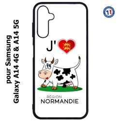 Coque pour Samsung Galaxy A14-4G & A14-5G - J'aime la Normandie - vache normande