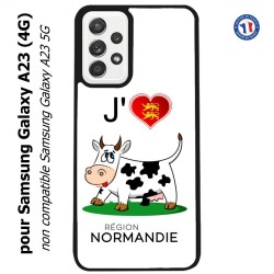 Coque pour Samsung Galaxy A23 (4G) J'aime la Normandie - vache normande