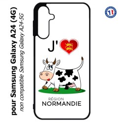 Coque pour Samsung Galaxy A24 (4G) -  J'aime la Normandie - vache normande