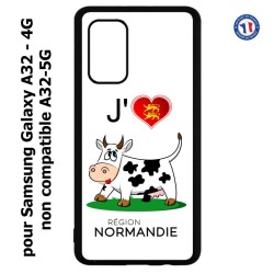 Coque pour Samsung Galaxy A32 - 4G J'aime la Normandie - vache normande