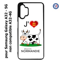 Coque pour Samsung Galaxy A32 - 5G J'aime la Normandie - vache normande