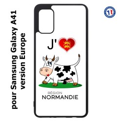 Coque pour Samsung Galaxy A41 J'aime la Normandie - vache normande