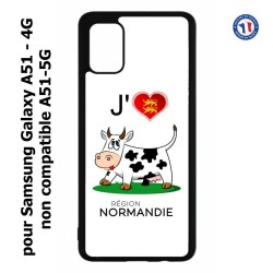 Coque pour Samsung Galaxy A51 - 4G J'aime la Normandie - vache normande