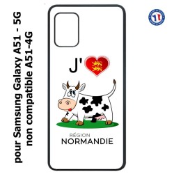 Coque pour Samsung Galaxy A51 - 5G J'aime la Normandie - vache normande