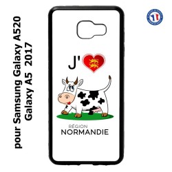 Coque pour Samsung Galaxy A520/A5 2017 J'aime la Normandie - vache normande