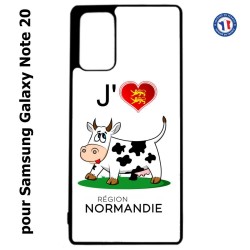 Coque pour Samsung Galaxy Note 20 J'aime la Normandie - vache normande