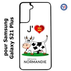 Coque pour Samsung Galaxy S21Plus / S30 J'aime la Normandie - vache normande