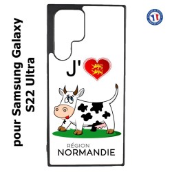 Coque pour Samsung Galaxy S23 Ultra - J'aime la Normandie - vache normande