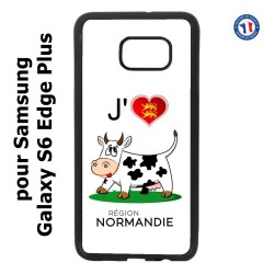 Coque pour Samsung Galaxy S6 Edge Plus J'aime la Normandie - vache normande