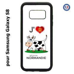 Coque pour Samsung Galaxy S8 J'aime la Normandie - vache normande