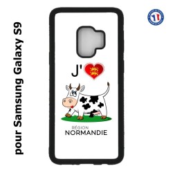 Coque pour Samsung Galaxy S9 J'aime la Normandie - vache normande