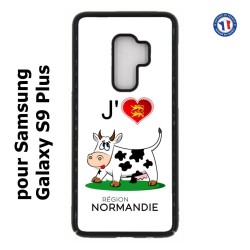 Coque pour Samsung Galaxy S9 PLUS J'aime la Normandie - vache normande