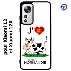 Coque pour Xiaomi 12 et Xiaomi 12X J'aime la Normandie - vache normande