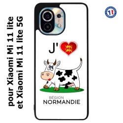 Coque pour Xiaomi Mi 11 lite - Mi 11 lite 5G J'aime la Normandie - vache normande