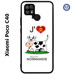 Coque pour Xiaomi Poco C40 J'aime la Normandie - vache normande