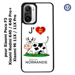 Coque pour Xiaomi Poco F3 J'aime la Normandie - vache normande