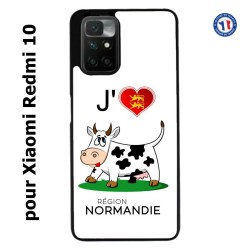 Coque pour Xiaomi Redmi 10 J'aime la Normandie - vache normande