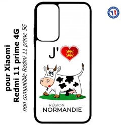 Coque pour Xiaomi Redmi 11 prime 4G - J'aime la Normandie - vache normande