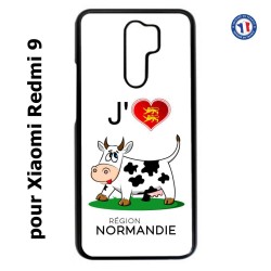 Coque pour Xiaomi Redmi 9 J'aime la Normandie - vache normande