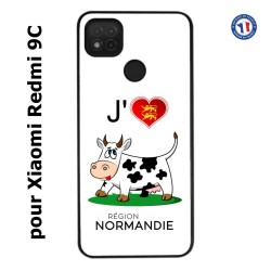 Coque pour Xiaomi Redmi 9C J'aime la Normandie - vache normande