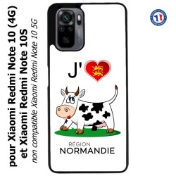 Coque pour Xiaomi Redmi Note 10 (4G) et Note 10S - J'aime la Normandie - vache normande