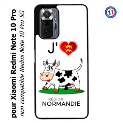 Coque pour Xiaomi Redmi Note 10 PRO J'aime la Normandie - vache normande