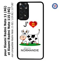 Coque pour Xiaomi Redmi Note 11 (4G) et Note 11S (4G) J'aime la Normandie - vache normande